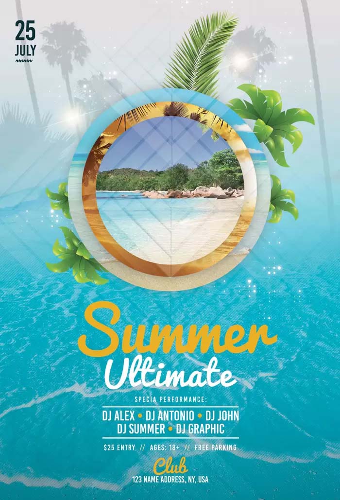 Summer Ultimate Flyer PSD Template Free Download