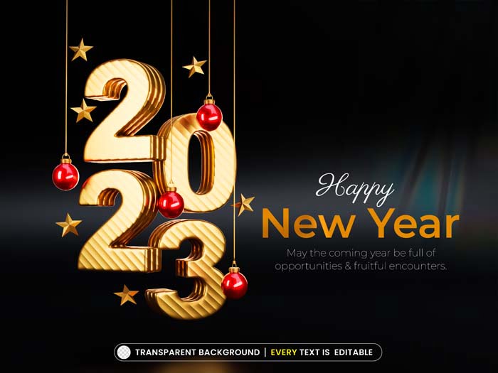 Happy New Year 2023 PSD Banner