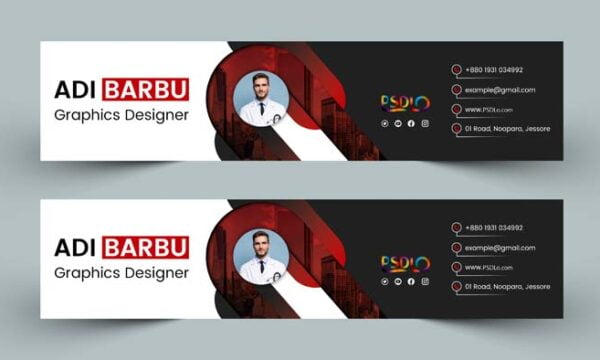 Modern Red And Black YouTube Channel Art Design