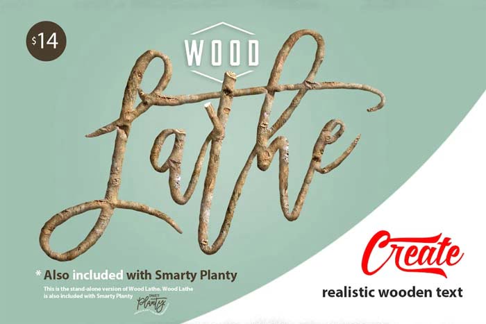 Wood Lathe - Real wood text maker free download